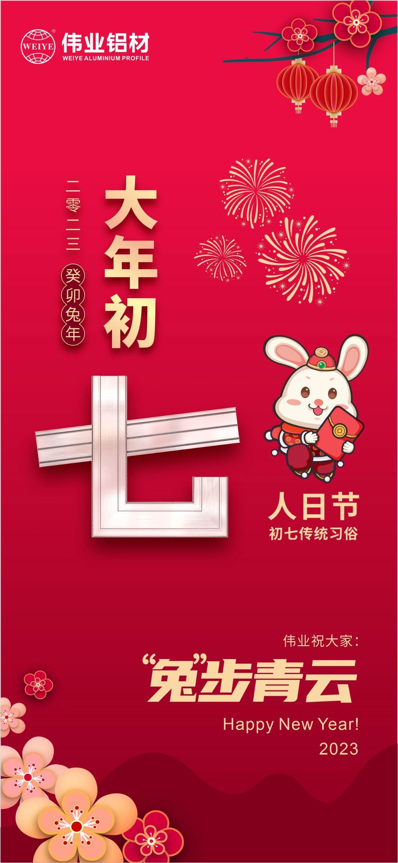 大年初七·人日節(jié)｜偉業(yè)祝您“兔”步青云！
