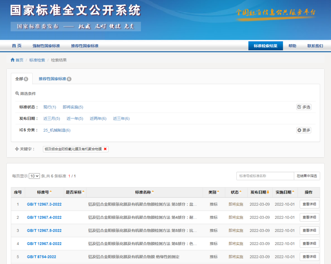 偉業(yè)集團(tuán)參與修訂的四項(xiàng)鋁表面處理國家標(biāo)準(zhǔn)正式發(fā)布，將于10月1日實(shí)施
